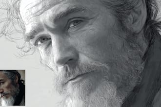 create realistic digital portrait illustration