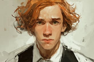 draw your character in semi realism style