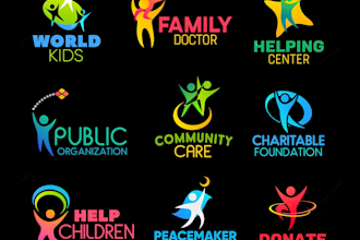 do non profit, church, welfare, charity organization logo design