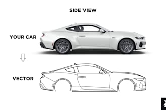 create vector car silhouettes for custom