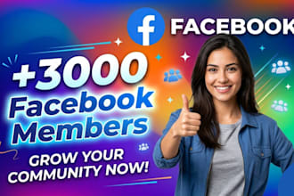 provide you 3000 facebook members fast