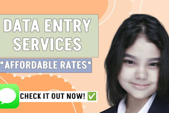 help you out with simple data entry work