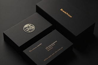 design luxury minimalist business card with gold foil