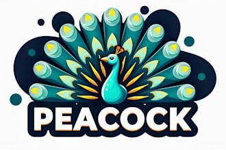 design outstanding peacock bird logo with express delivery