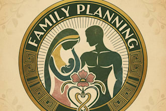 design a meaningful vintage family planning logo