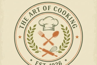 design a delicious vintage cooking logo