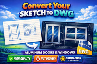 quickly prepare aluminium door window shop drawings