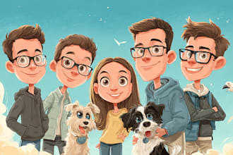 create a custom cartoon caricature illustration