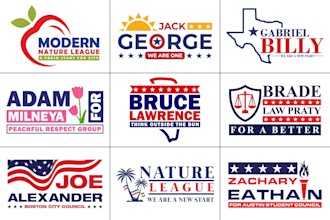 do unique political, campaign, and election logo design