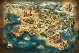 make a fantasy map for rpg fantasy dnd novels board game