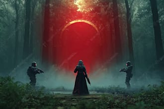 do epic dark art illustration
