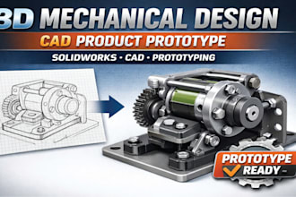 create 3d mechanical design and product prototype cad model