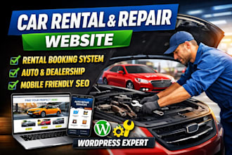 car rental website, car dealership, booking website, car website on wordpress