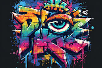 create custom graffiti art designs murals and wall arts