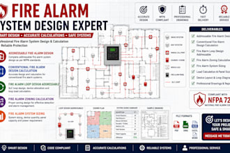addressable fire alarm design, loop design, zoning calculation and fire alarm