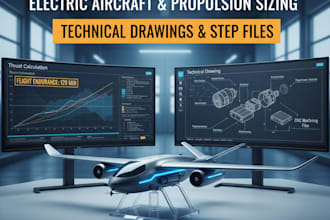 electric aircraft propulsion sizing and uav technical design