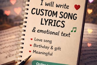 write custom song lyrics or emotional text