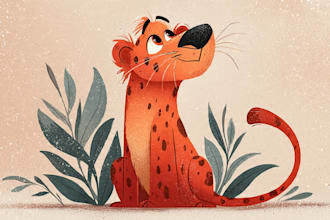 make cute animal illustration