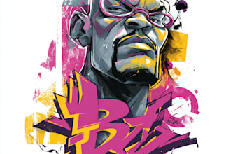 draw any graffiti mural wall art or banner