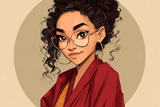 draw a cartoon caricature, logo, portrait, or avatar