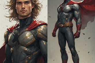 make super hero vector cartoon