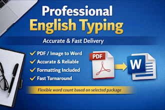 do english typing services