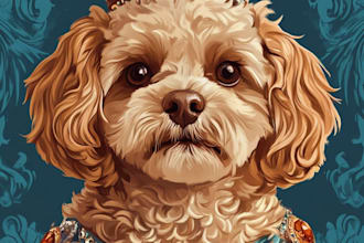 do pet portrait, digital art, dog portrait, pet memorials