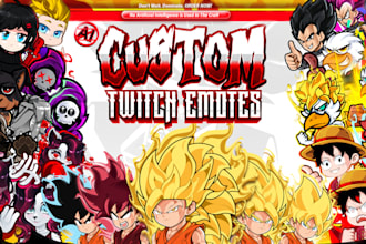 design custom gaming emotes for twitch, discord, and kick