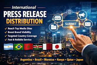 distribute your press release in argentina, brazil, morocco, kenya, qatar, japan