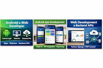 be your android and web developer with backend support
