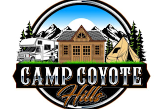 design luxury campground logo for your company
