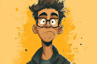 make a digital cartoon illustration