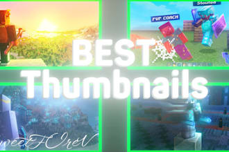 create eye catching minecraft smp style thumbnail in under 20h