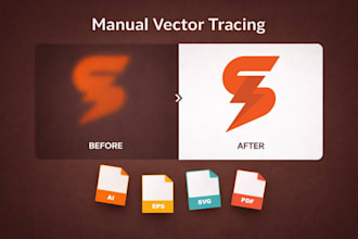 manually vectorize and redraw your logo