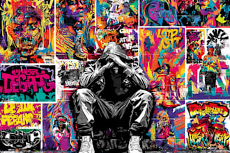 create custom graffiti art designs murals and wall arts