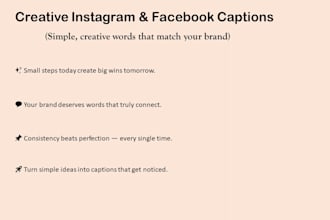 write creative social media captions and short content