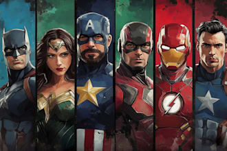 draw superhero comics for you