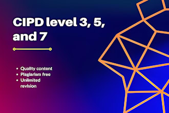 do any cipd level 3,4,5 tasks