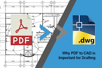 convert PDF or image to autocad 2d drawings