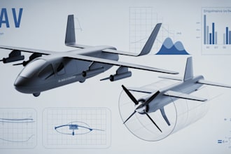 design uav, drone or vtol aircraft with aerospace engineering analysis