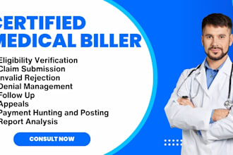 do medical billing, claims submission, denials management and ar follow up