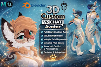 design and rig furry avatar vrc avatar vrchat avatar vr character furry nsfw avi