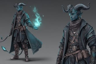 draw your fantasy, scifi or rpg character full body or portrait