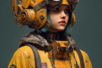 sci fi character illustration or sci fi character