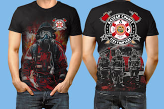 create professional firefighter logo and stationery