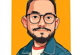 draw avatar in cartoon vector caricature portrait