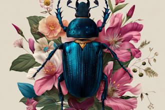 draw high quality animal, insect, and botanical art