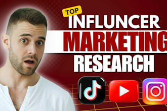 do research and outreach targeted influencers for influencer marketing