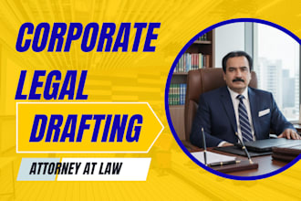 draft professional corporate and business legal documents attorney at law
