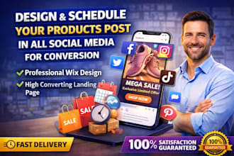 design and schedule your products post in all social media for conversion